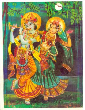 krishna Tableau Peinture - Radha Krishna 39 Hindou